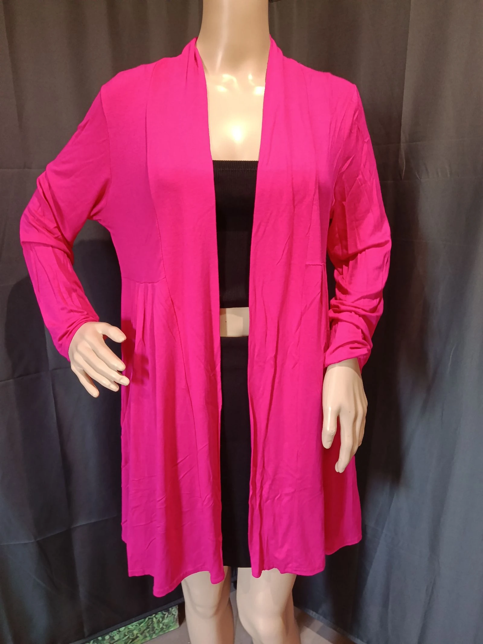 Veste fluide rose fushia 